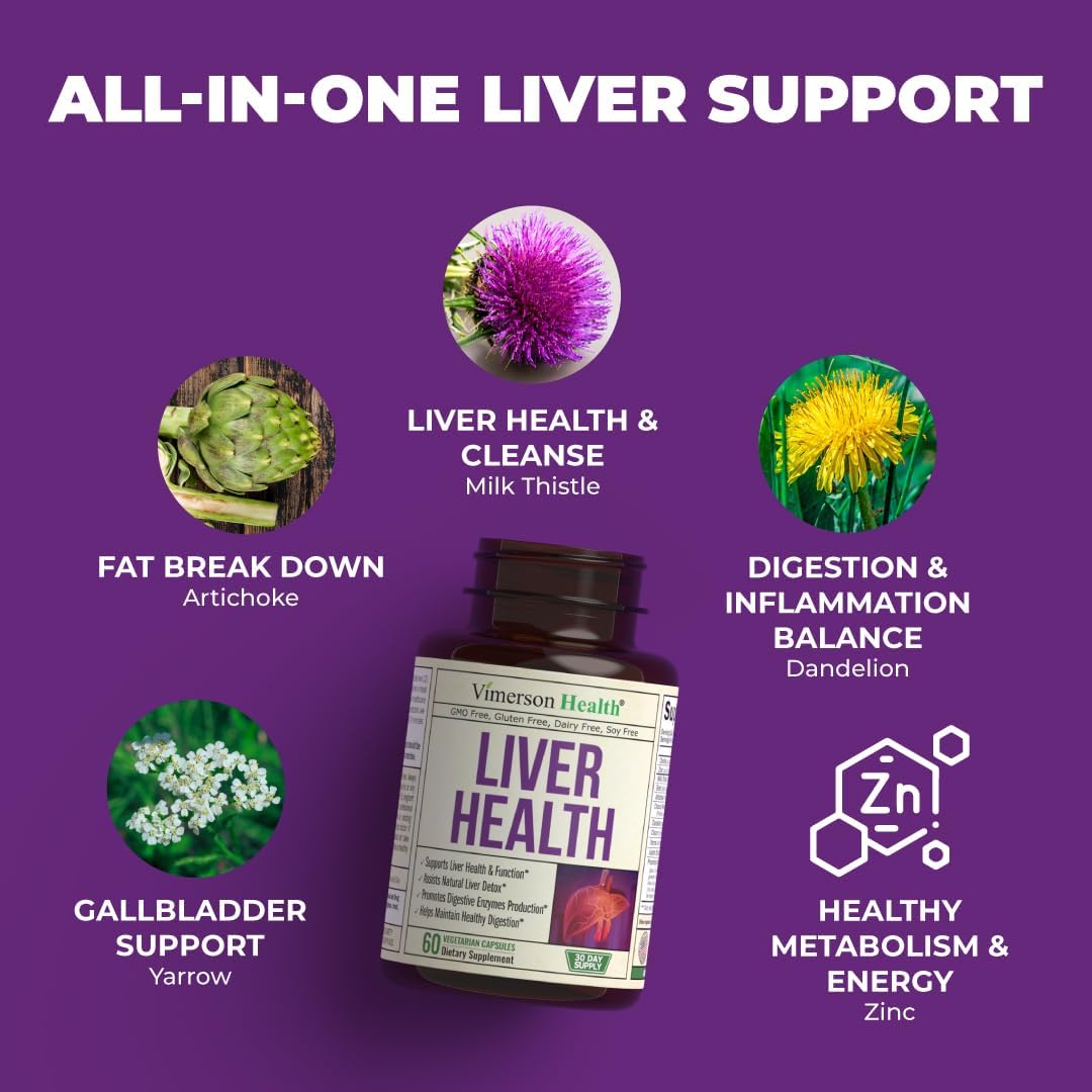 Liver Cleanse Detox & Repair - Artichoke Extract Liver Health Formula for Liver Detox - 60 pills