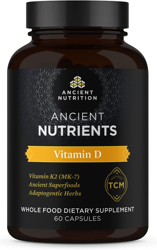 Ancient Nutrition Vitamin D Supplement,60 Capsules