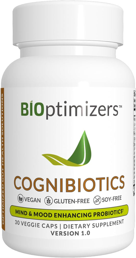 BiOptimizers Cognibiotics Probiotic Brain Supplement  - 30 Capsules