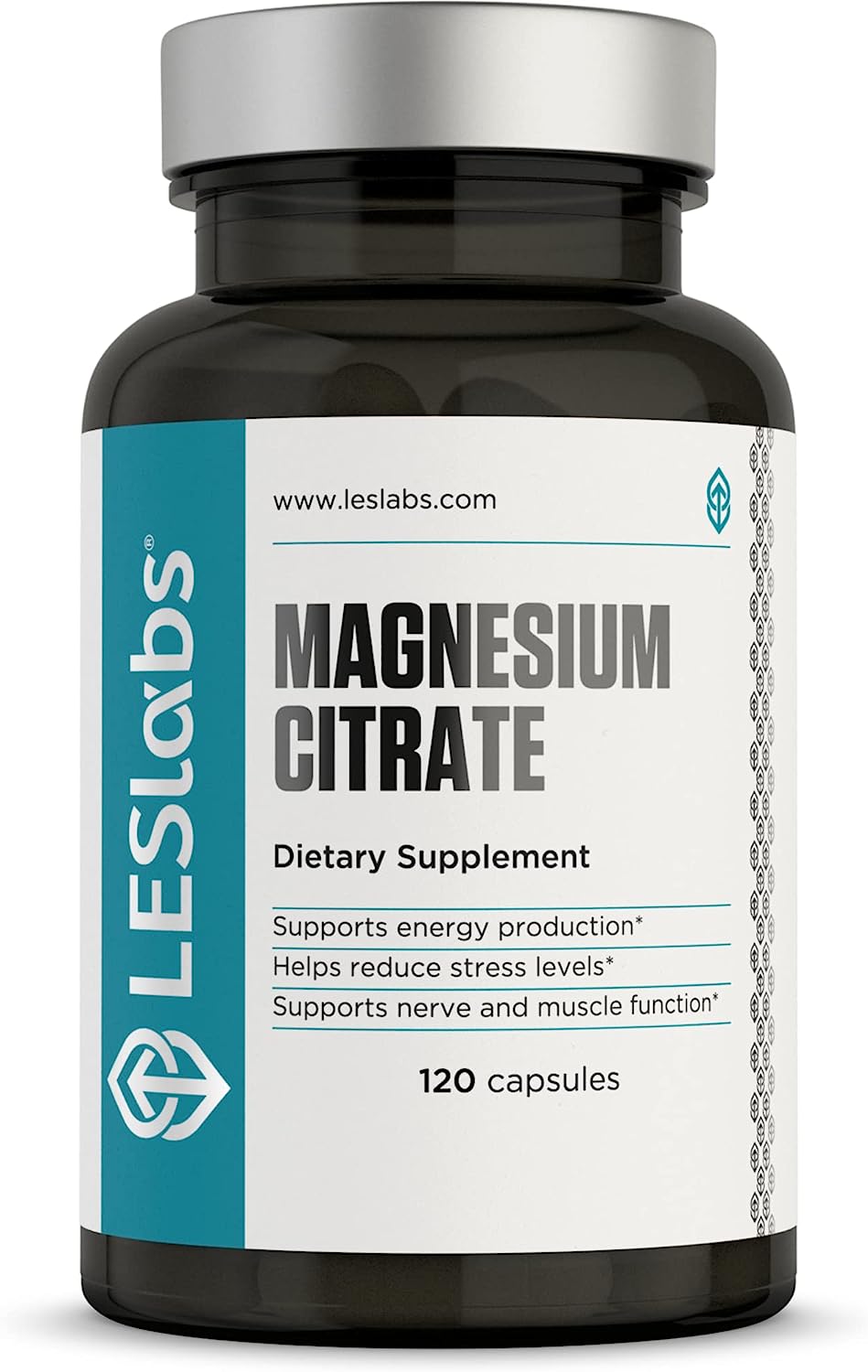 LES Labs Magnesium Citrate – Stress Relief, Restful Sleep 120 Capsules