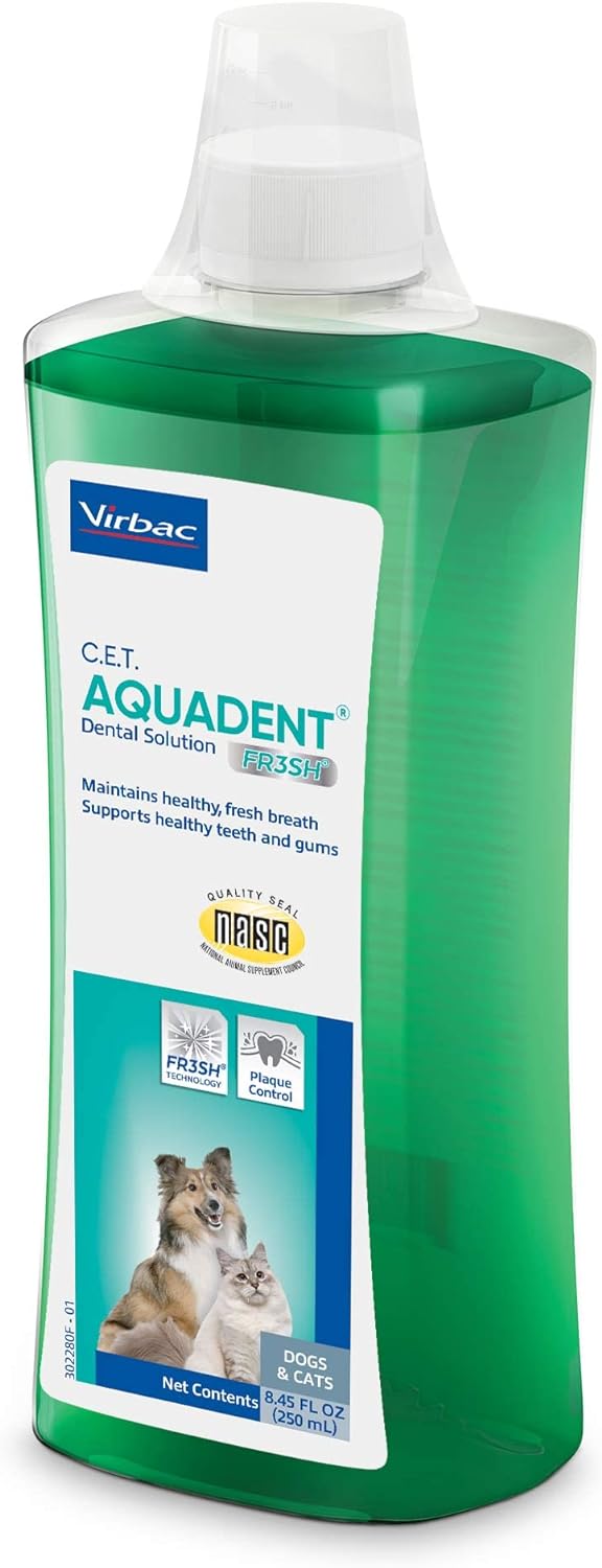 Virbac C.E.T. Aquadent Dental Solution for Dogs and Cats (250 ml)