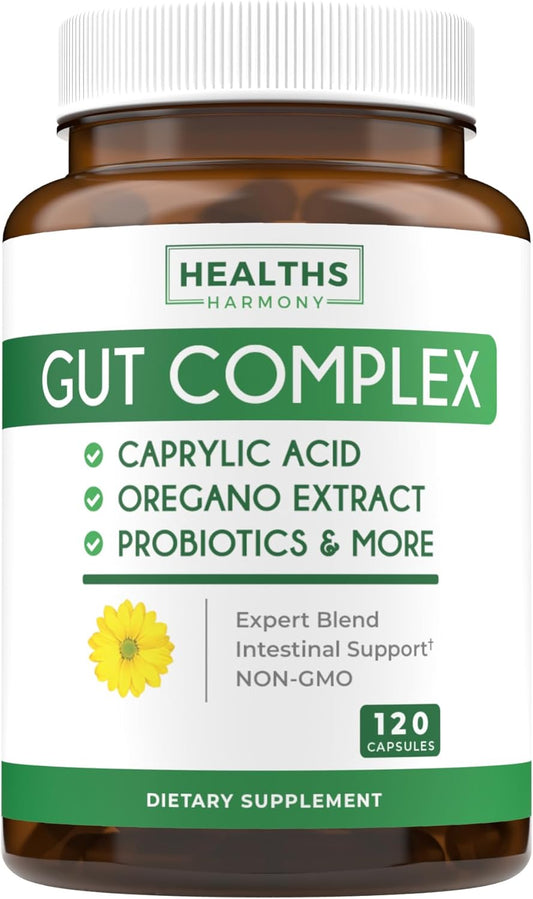 Candida Support - Caprylic Acid, Oregano Oil & Probiotics 120 capsules