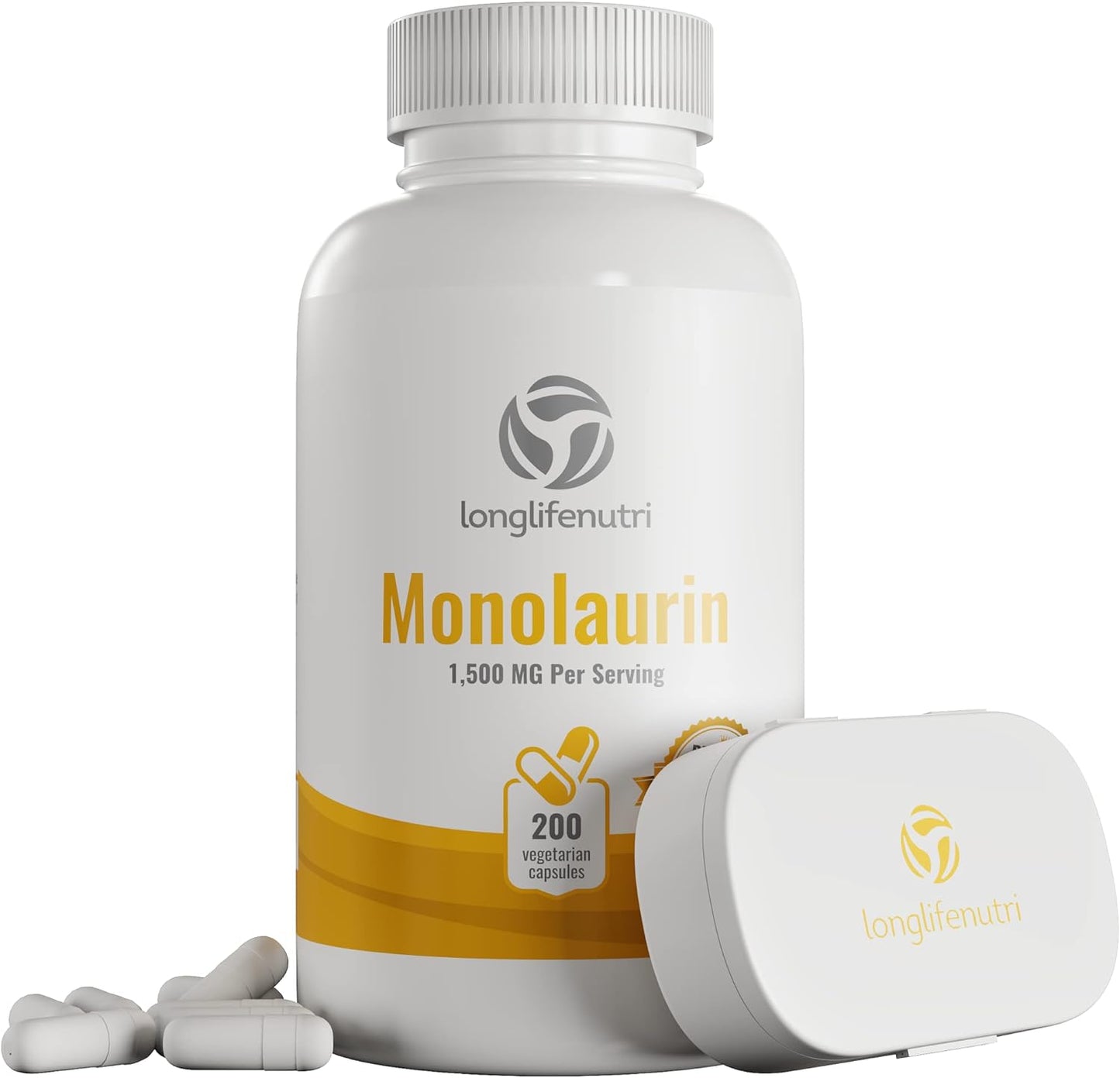 Monolaurin Supplement  200 Vegetarian Capsules