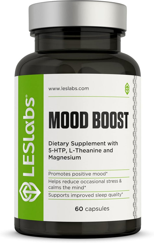 LES Labs Mood Boost 5-HTP,  Magnesium, L-Theanine  60 Capsules