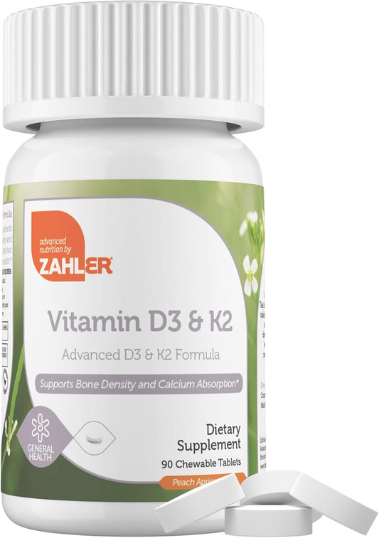 Zahler - Vitamin D3 & K2 Chewable Supplement (90 Count)