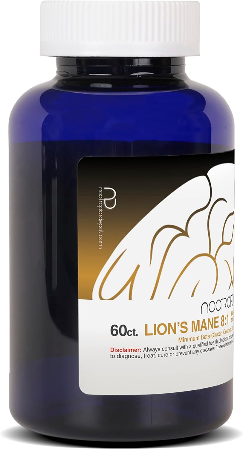 Nootropics Depot Lions Mane Mushroom  60 Capsules