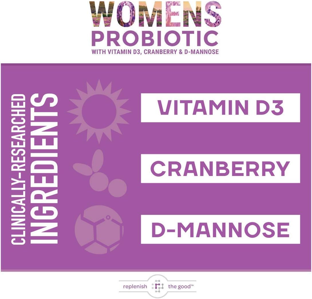 Replenish the Good Women's Probiotic | Vegan Supplement w/Vitamin D3, 60 tablets