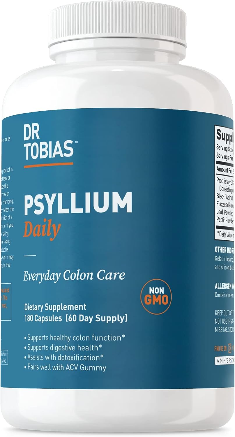 Dr. Tobias Psyllium Daily  180 Capsules