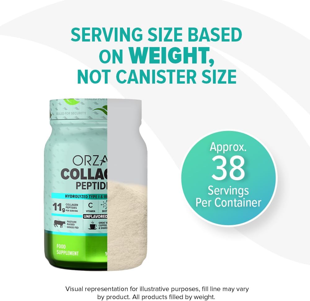 ORZAX Collagen Peptides Powder,11g Collagen,16 oz