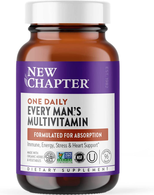 New Chapter Men's Multivitamin-Every Man's One Daily, Gentle on The Stomach - 96 ct