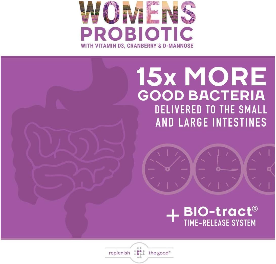 Replenish the Good Women's Probiotic | Vegan Supplement w/Vitamin D3, 60 tablets