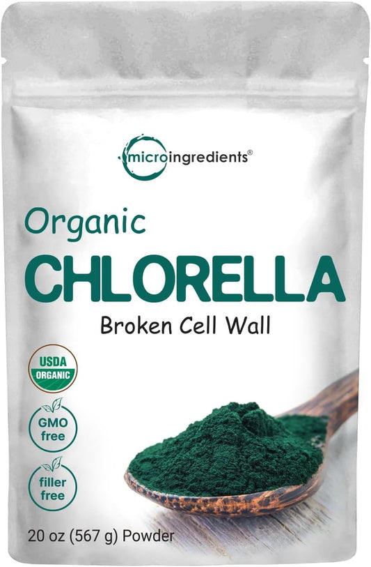 Micro Ingredients Organic Chlorella Powder, 20 Ounces