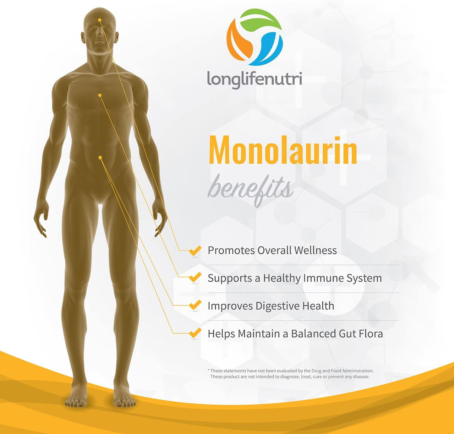 Monolaurin Supplement  200 Vegetarian Capsules