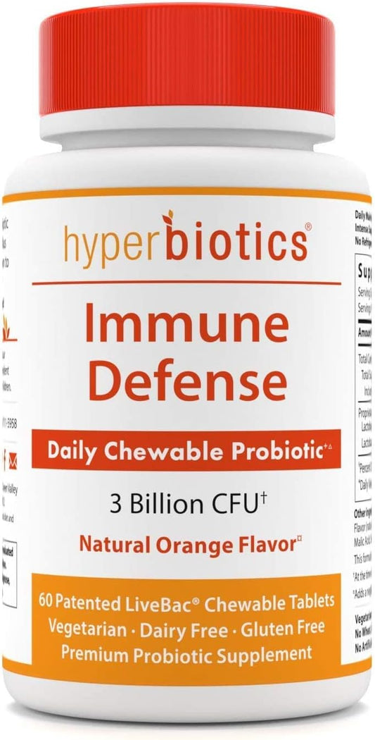 Hyperbiotics Immune Defense Vegan Chewable Tablets | 60 count