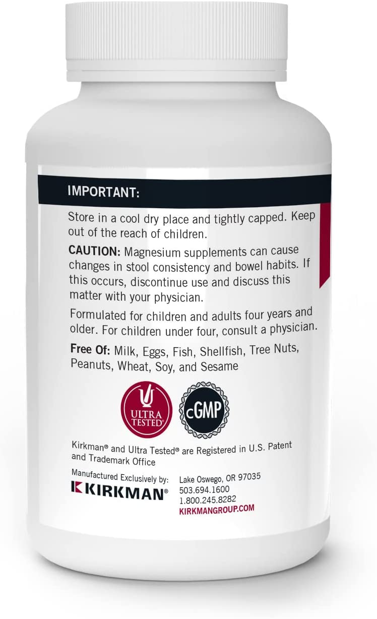 Kirkman - Magnesium Bisglycinate Chelate - 250 Capsules