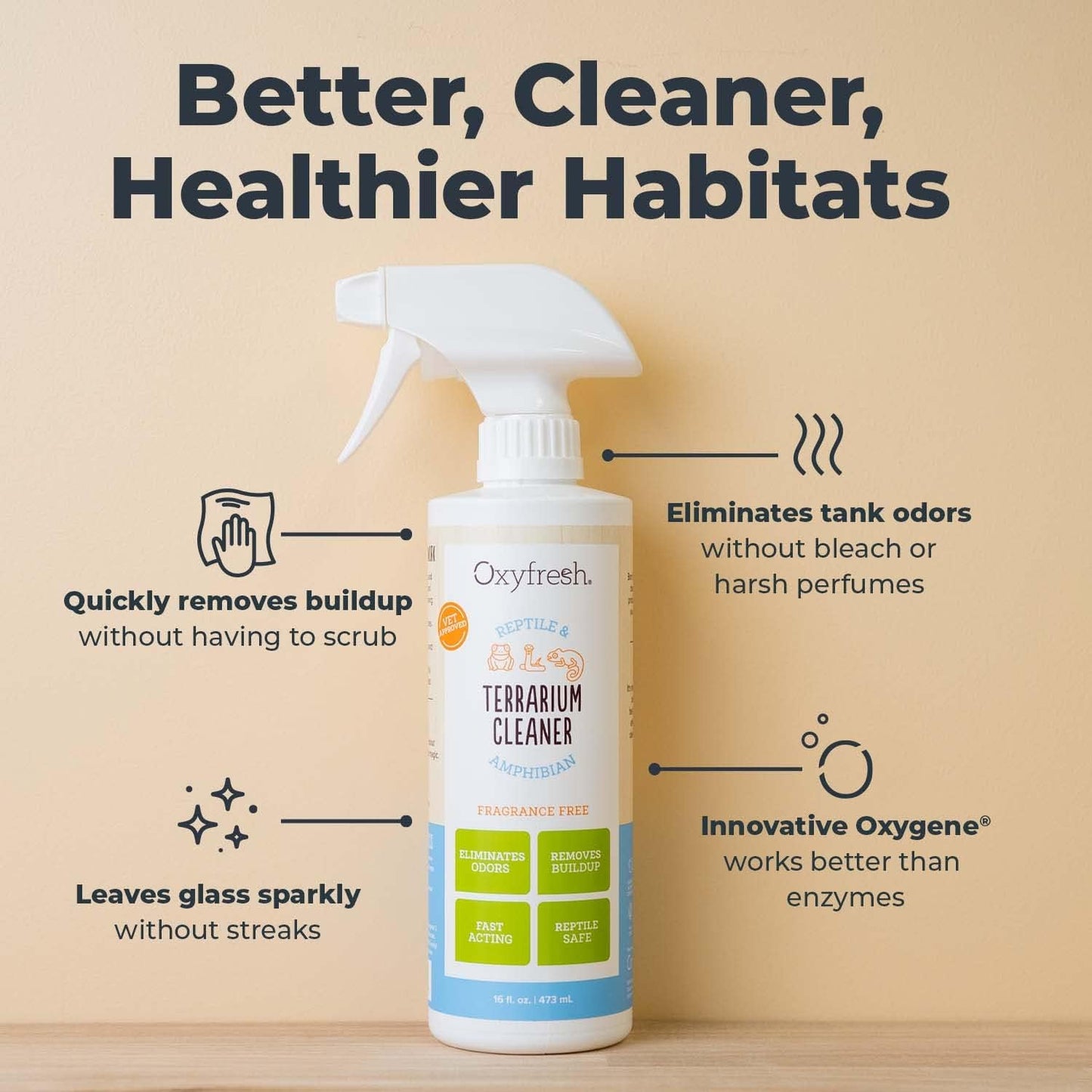 Oxyfresh Premium Terrarium Cleaner –Professional Amphibian & Reptile