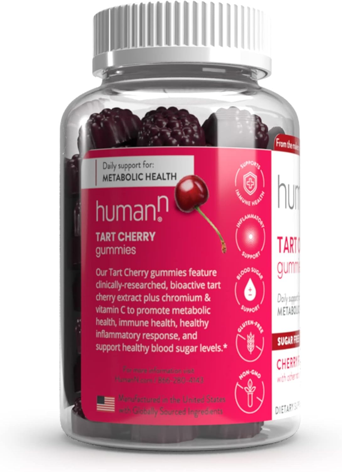 humanN Tart Cherry Gummies - Uric Acid, Immunity, Inflammation , 60 Gummies