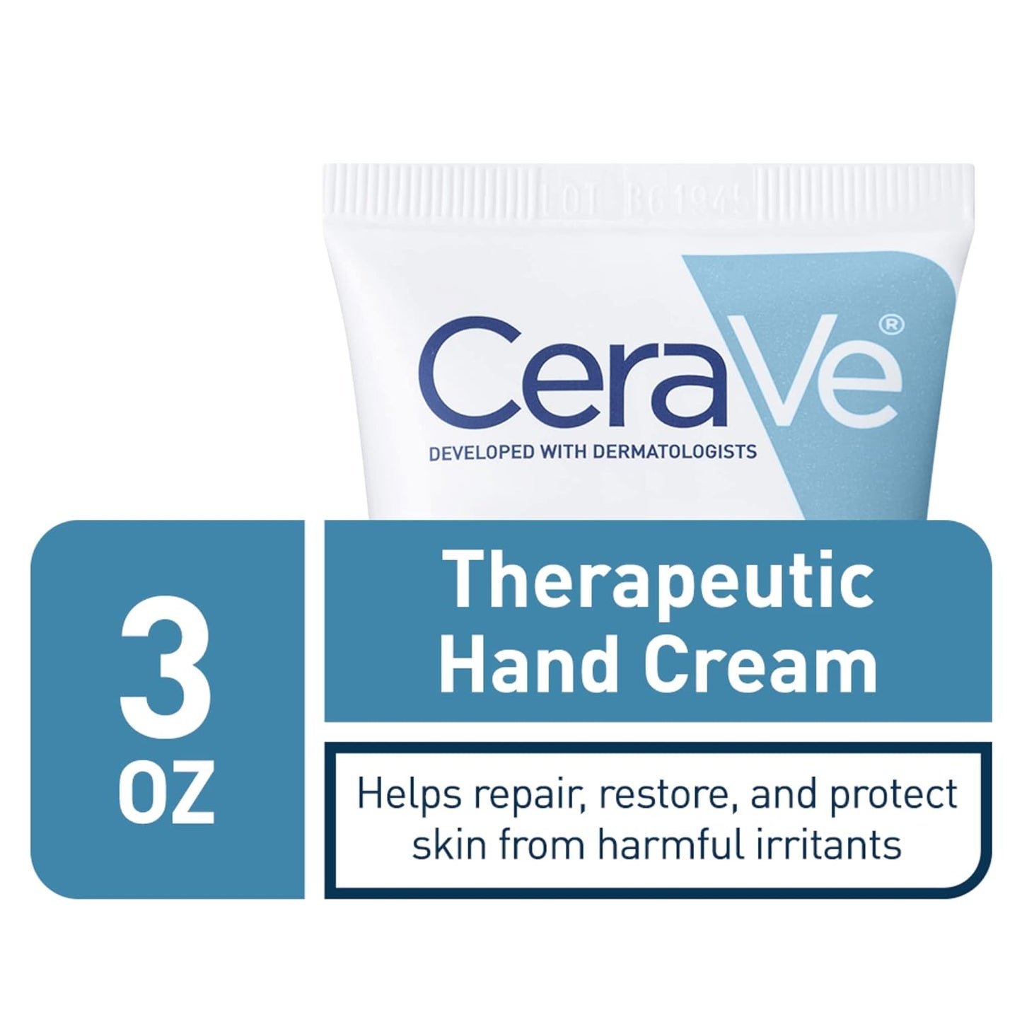 CeraVe Therapeutic Hand Cream for Dry Cracked Hands With Hyaluronic Acid