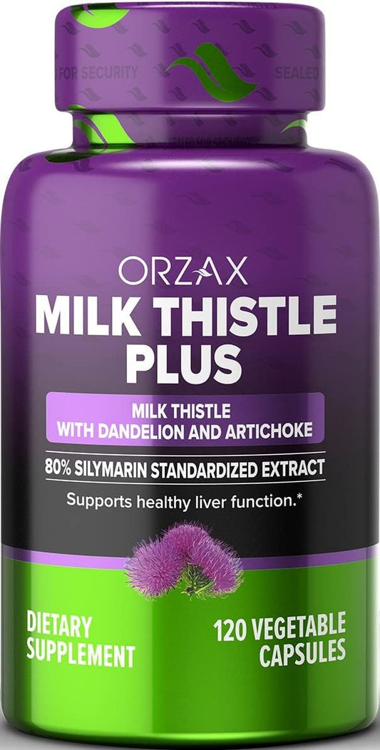 ORZAX Milk Thistle 250 mg - 120 Vegetable Capsules