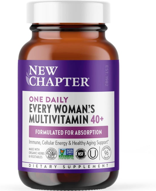 New Chapter Women's Multivitamin 40 Plus for Energy, Healthy Aging + Immune Support  96 Count