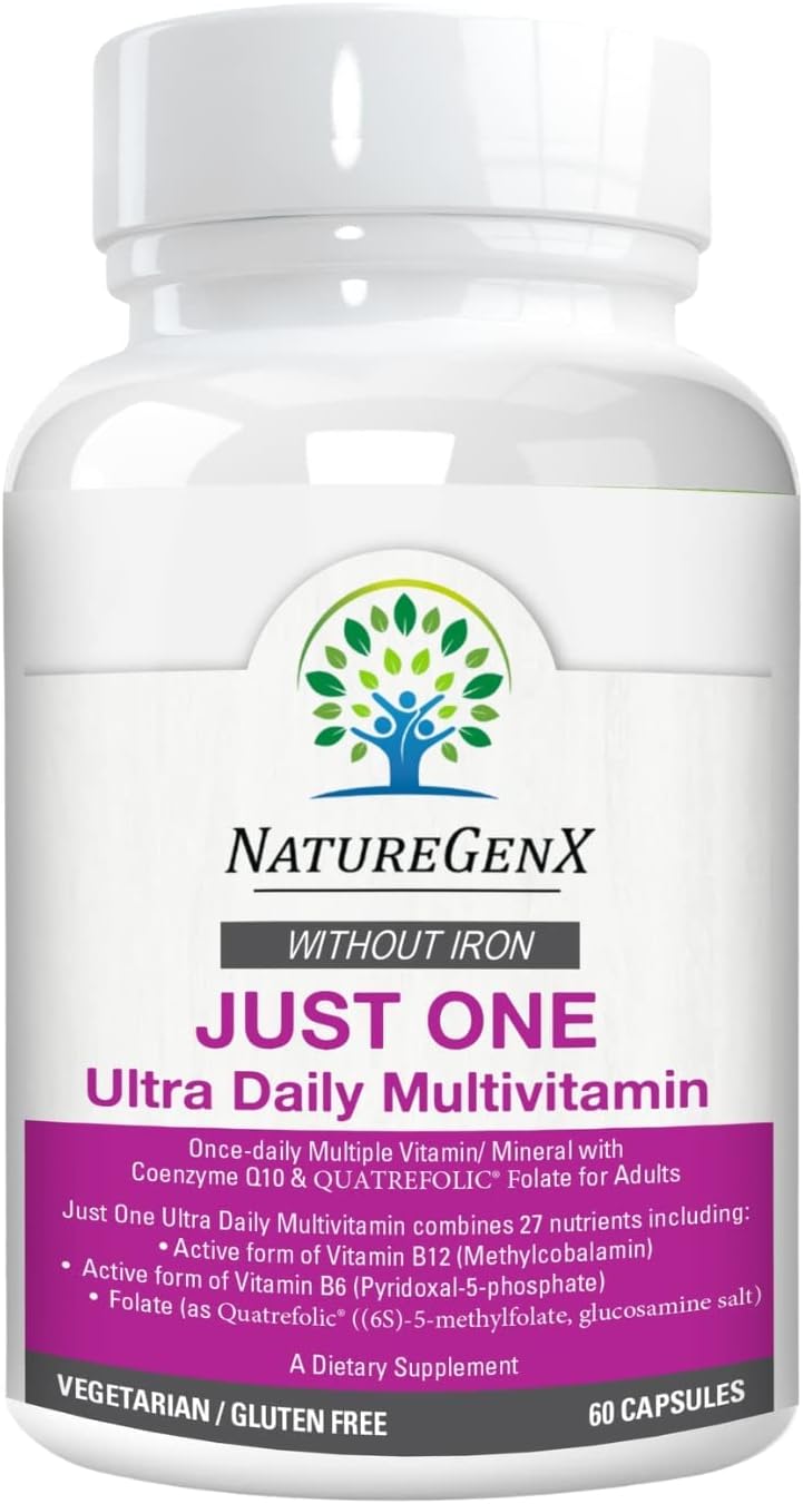 Just One Daily Methylated Multivitamin - 60 Caps Pure Methyl B12