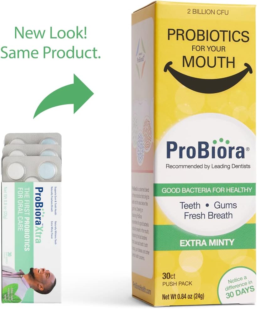 ProBiora Extra Minty Oral-Care Chewable Probiotic Tablets 30 count