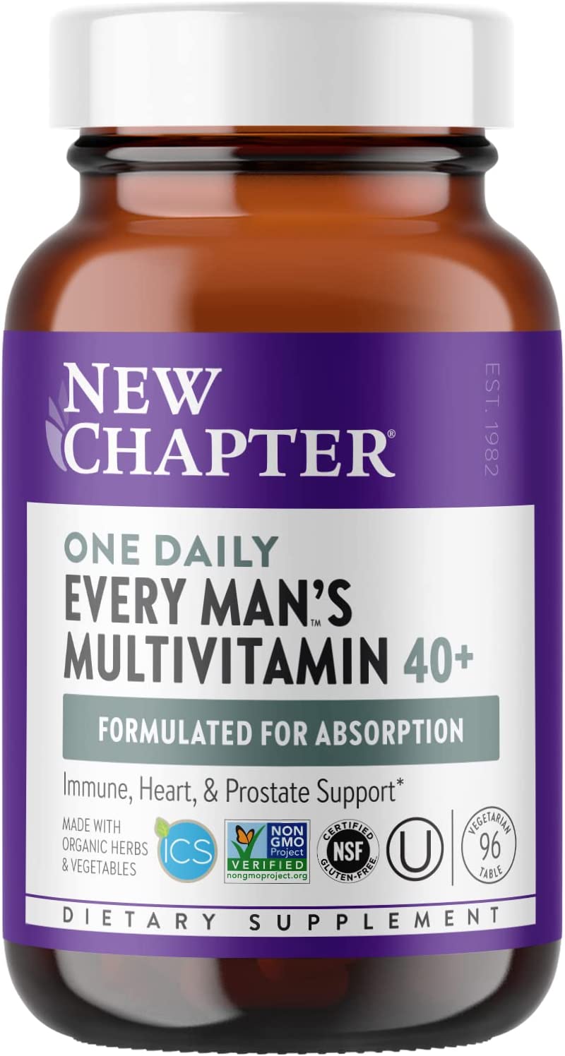 New Chapter Men's Multivitamin + Immune Support - Every Man's One Daily 40+,96 COUNT