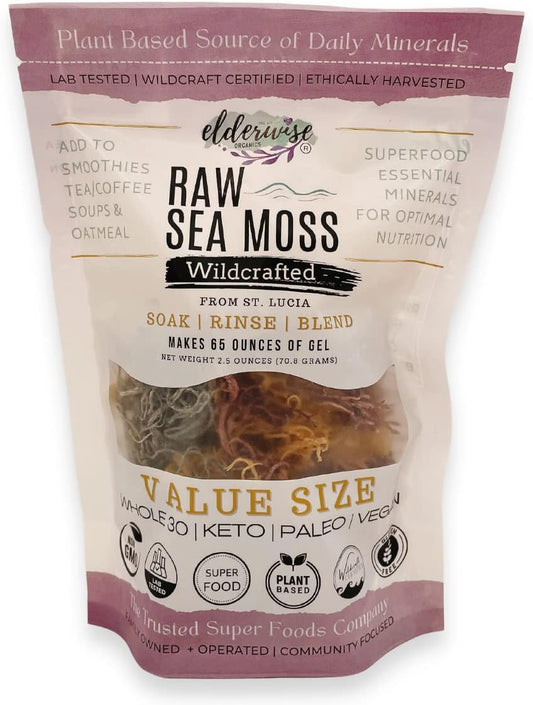 Sea Moss Wildcrafted 2.5 oz  Makes 64 oz of Gel