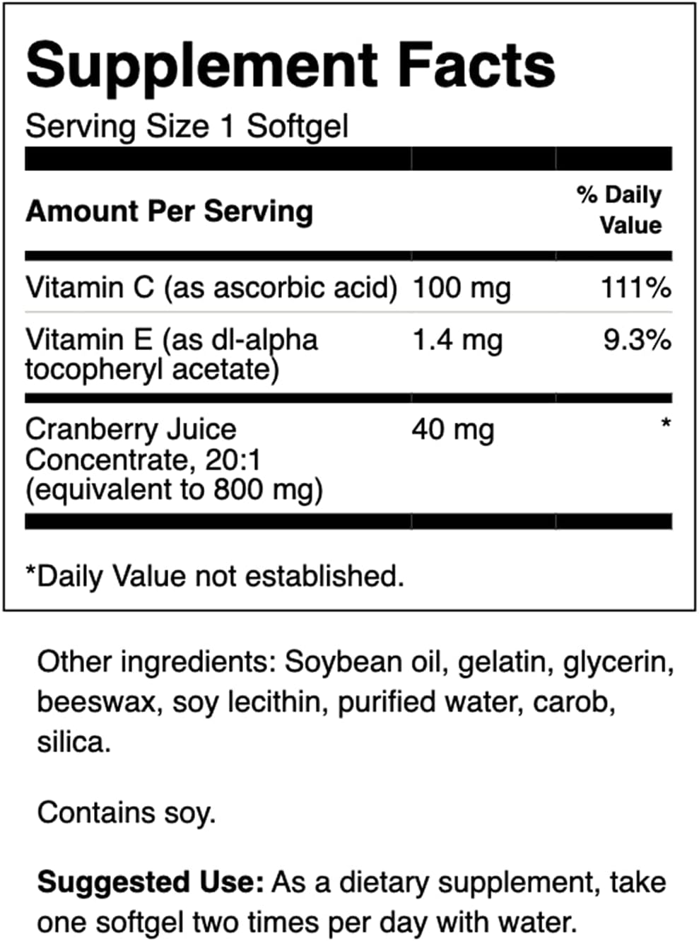 Swanson Cranberry - Supports Urinary Tract Health,180 softgels