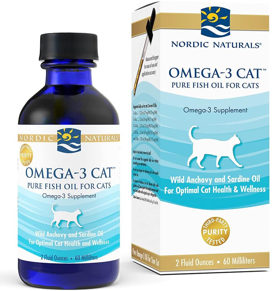 Nordic Naturals Omega-3 Cat,- 304 mg  with Fish Oil for Cats  - 2 oz