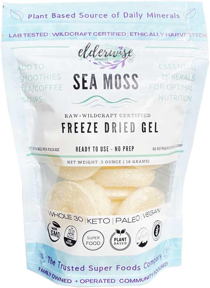 Elderwise Organics Sea Moss Gel –Refrigeration Required (12 pcs)