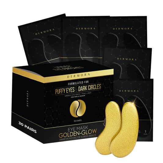 DERMORA Golden Glow Under Eye Patches (30 Pairs Eye Gels)