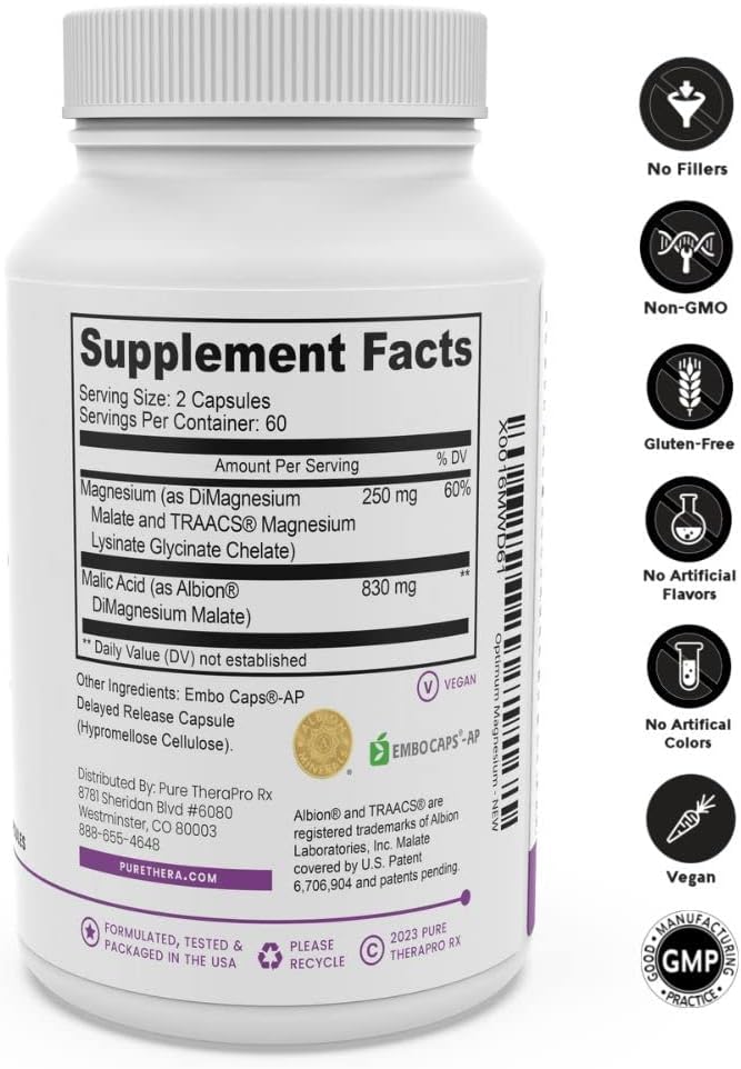 Pure TheraPro Rx Optimum Magnesium - 120 Delayed Release Vegan Capsules