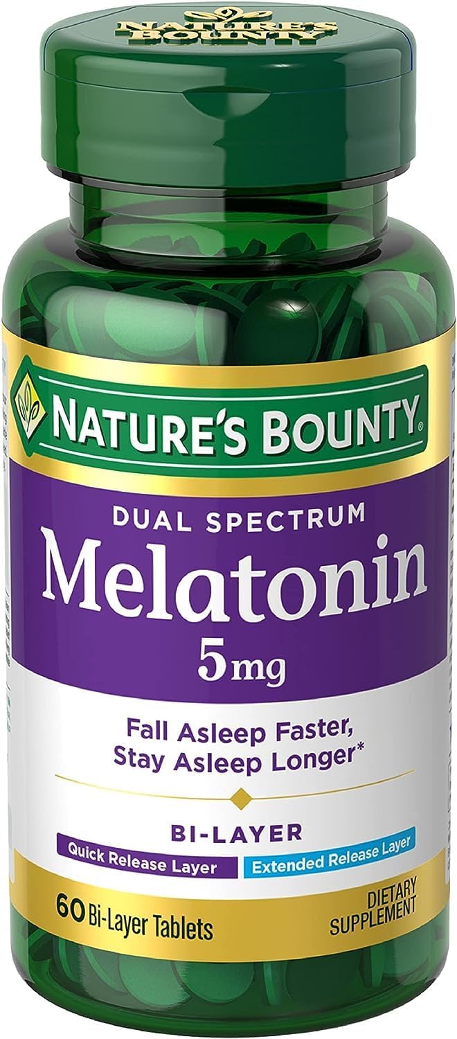 Nature's Bounty Melatonin 5mg Dual Spectrum, 60 Tablets