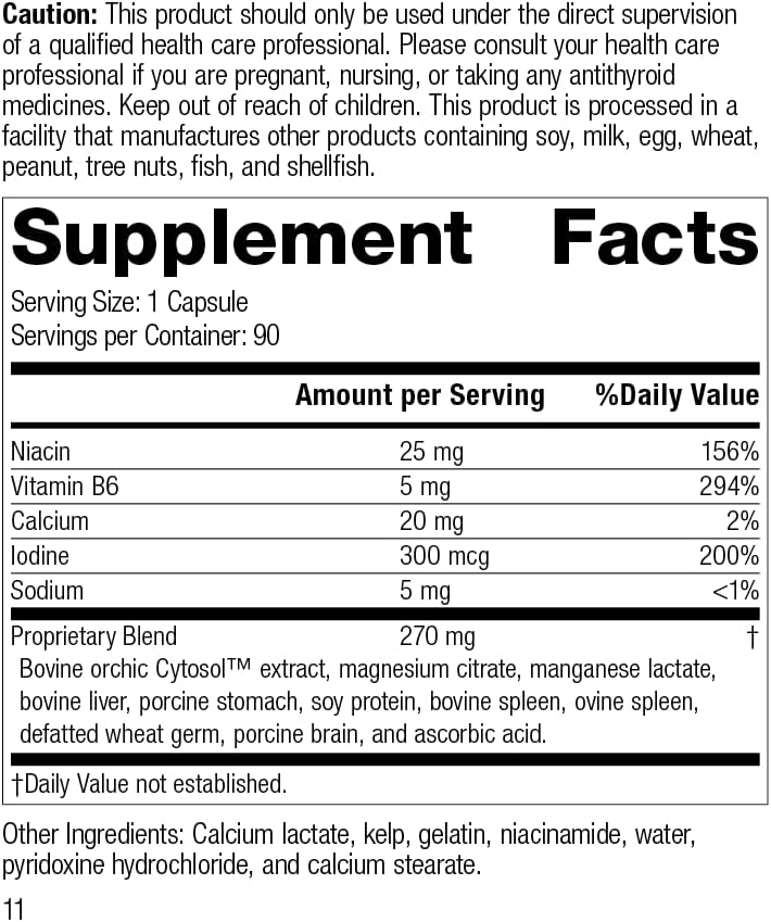 Standard Process Min-Chex - Whole Food Nervous System Supplement, 90 Capsules