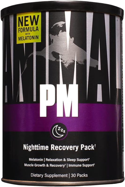 Animal PM - Zinc, Magnesium, Vitamin B6 - GBA + AKG - Immune , Sleep and Relaxation Complex - Night time Anabolic Recovery Stack - 30 Supply