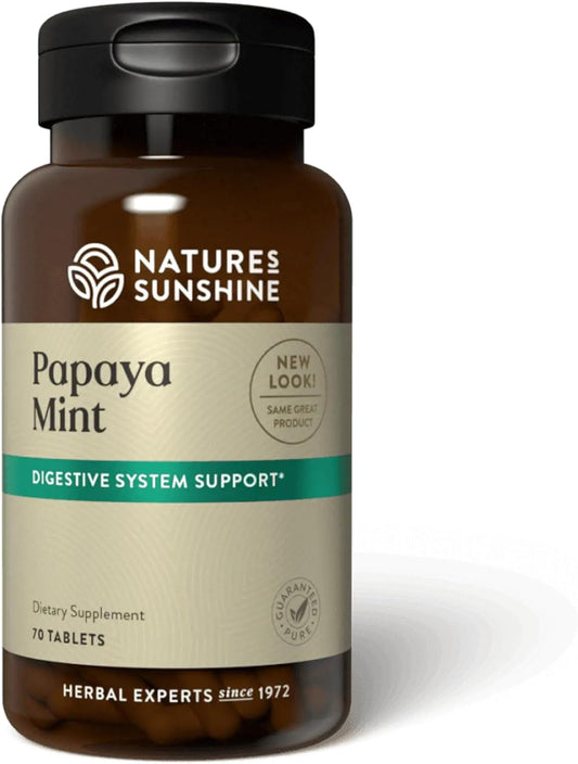 Nature's Sunshine Papaya Mint, 70 Chewable Tablets