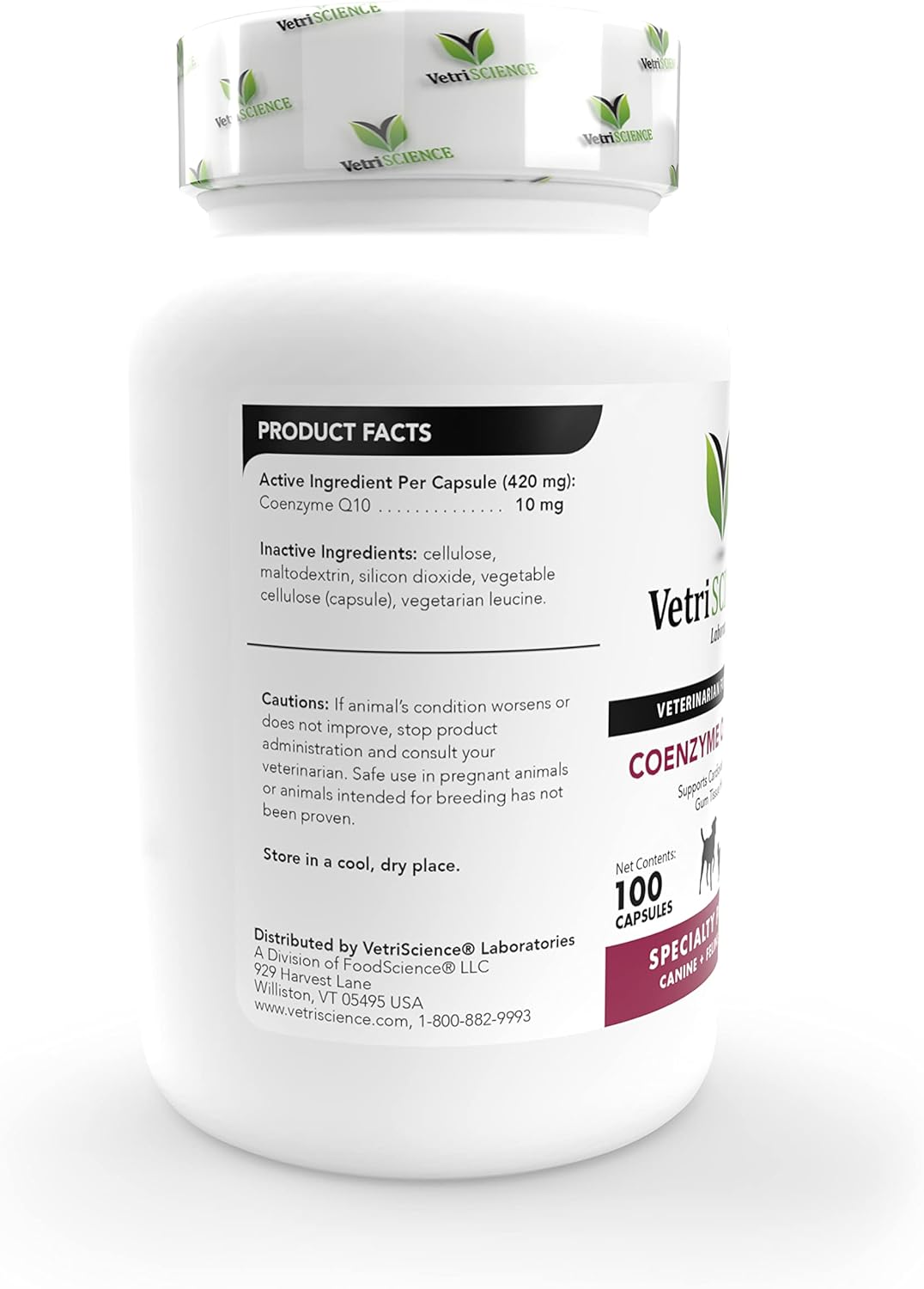 VetriScience Laboratories - Coenzyme Q10 10mg, 100 Capsules