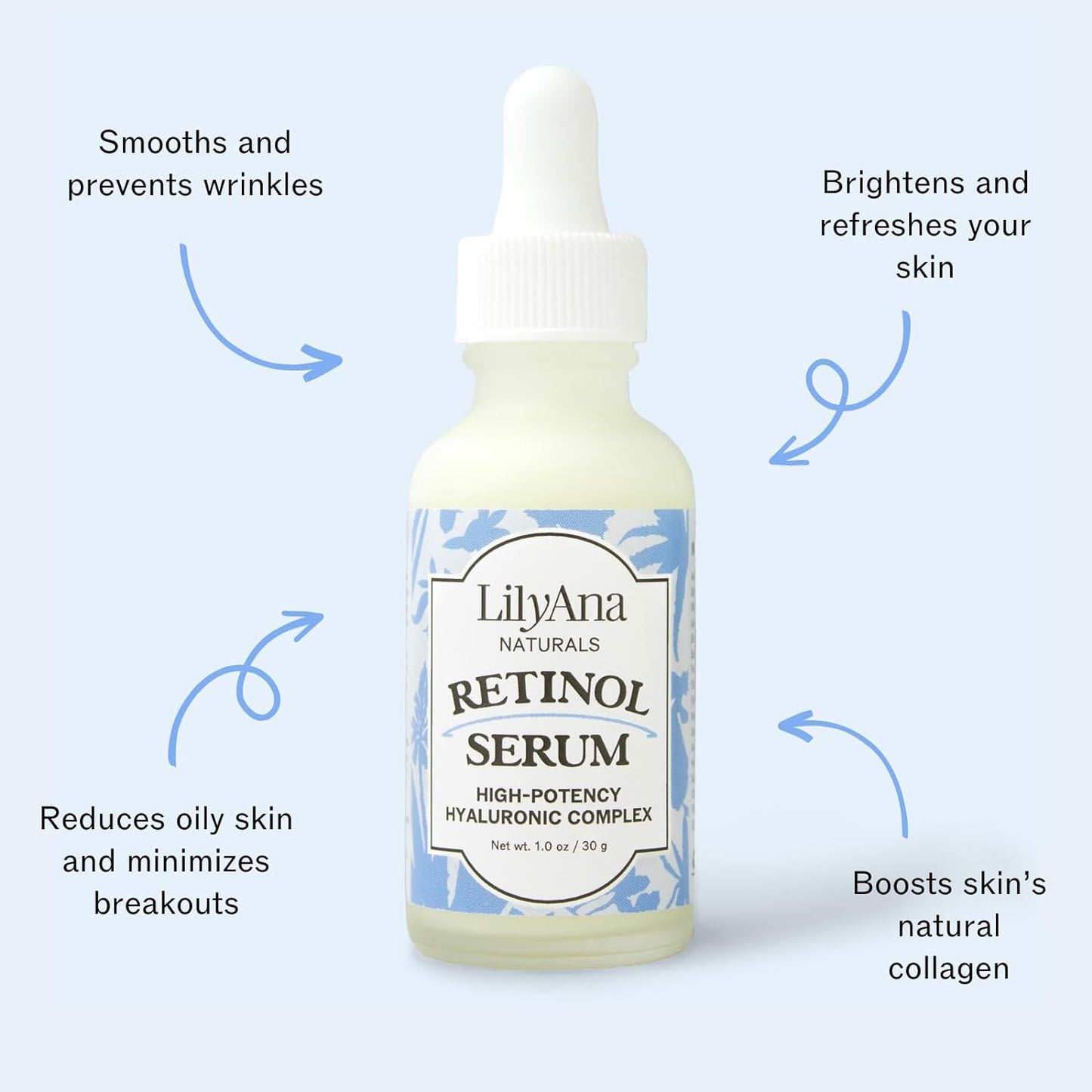 LilyAna Naturals Serum for Face - Made in USA, Face Serum with Hyaluronic Acid