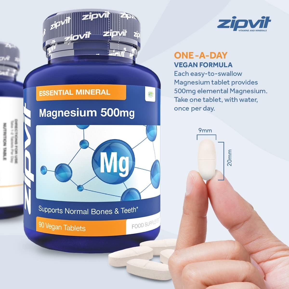 Magnesium 500mg, 90 Vegan Tablets