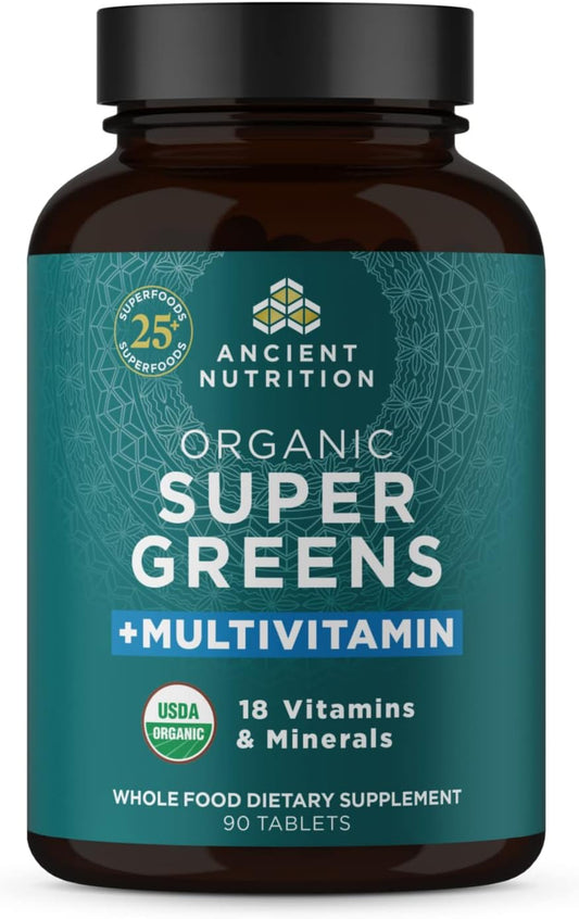 Ancient Nutrition Organic SuperGreens and Multivitamin 90 count