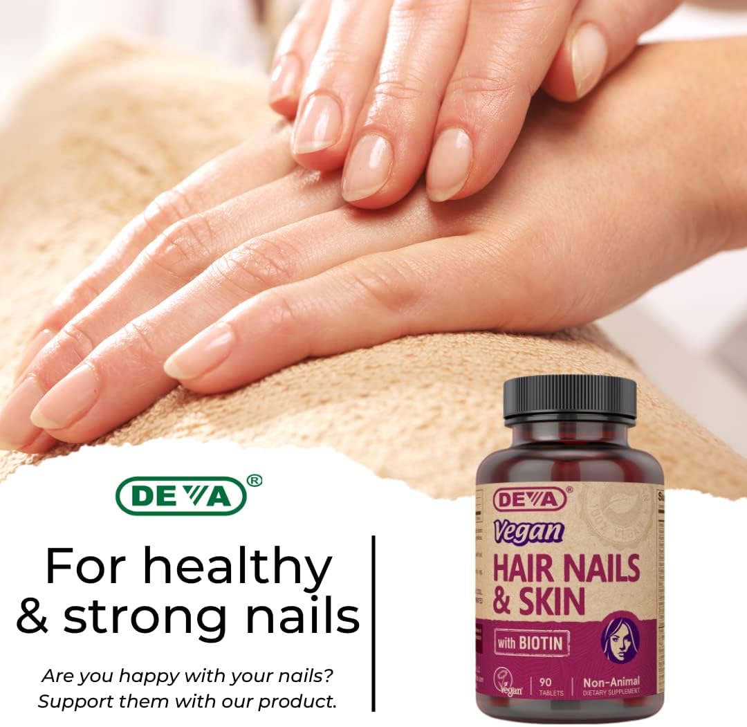 Deva Vegan Vitamins Hair, Nails & Skin Supplement 90 Tablets