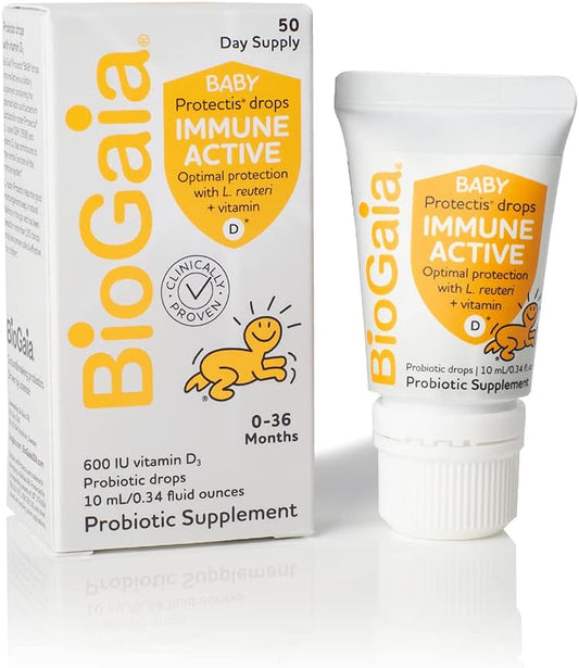 BioGaia Protectis Immune Active Baby | Probiotic + Vitamin D 50 Day Supply