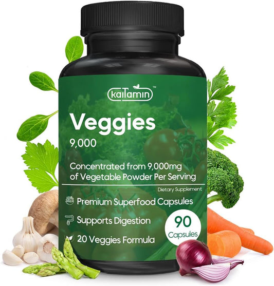 Kaitamin - Veggies Supplement 9000, Improves Your Digestion  90 Capsules