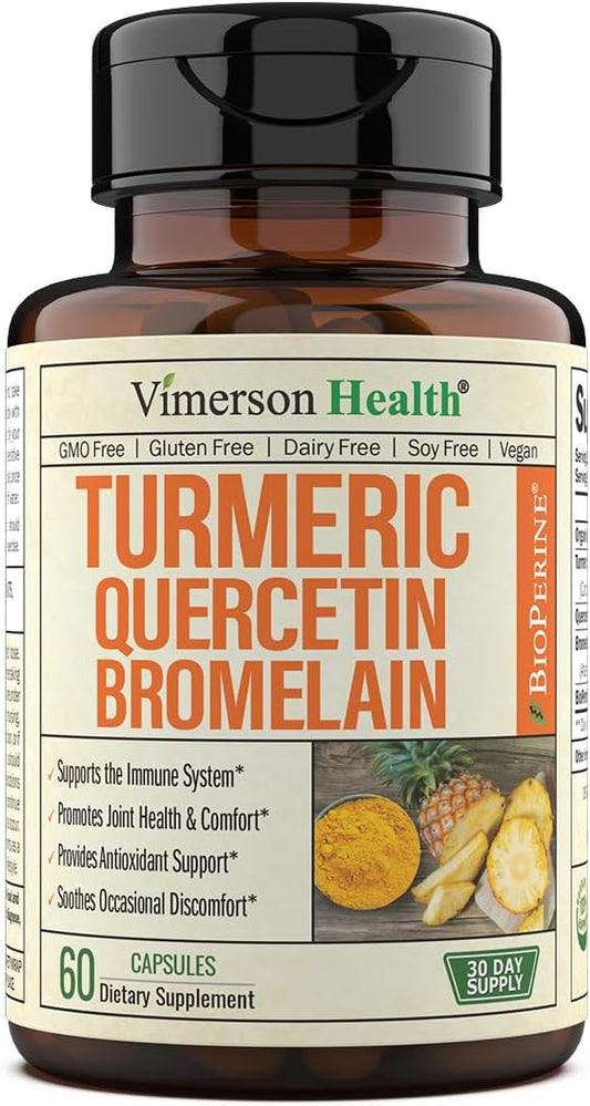 Quercetin with Bromelain & Turmeric Curcumin 60 capsules