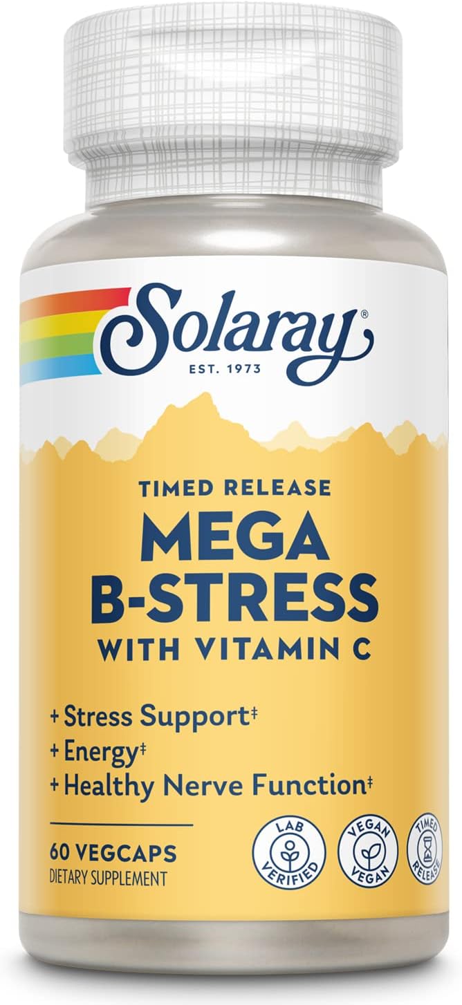 SOLARAY Mega Vitamin B-Stress, Timed-Release 60 count