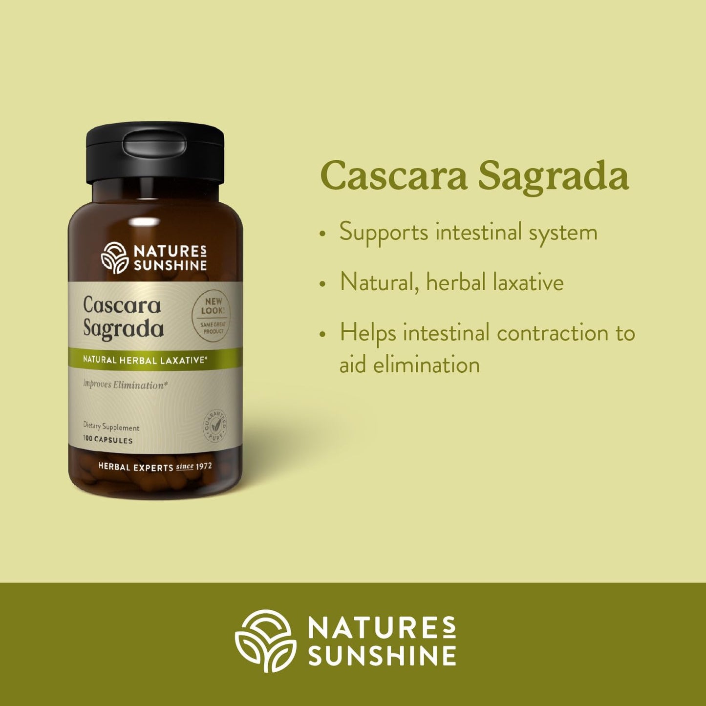 Nature's Sunshine Cascara Sagrada  -100 Capsules