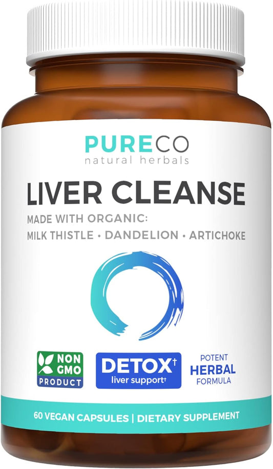 Organic Liver Cleanse Detox & Repair Milk Thistle Extract  60 Capsules