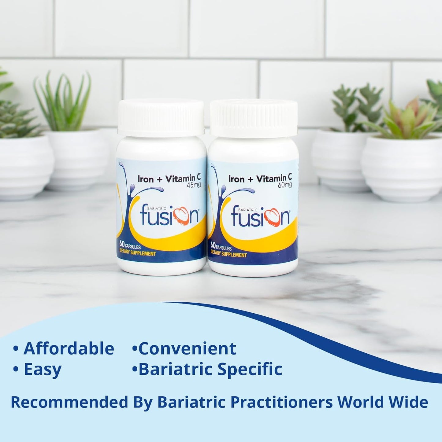 Bariatric Fusion Iron Supplement 45mg with Vitamin C -  60 Count