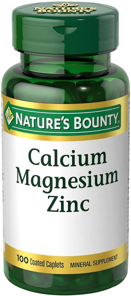 Nature's Bounty Calcium Magnesium & Zinc Caplets,100 count